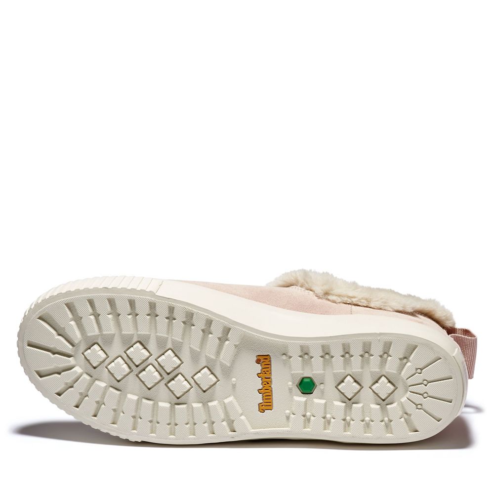 Tenis Barco Feminino - Timberland Skyla Bay Warm Lined Slip-Ons - TGRNO8215 - Rosa